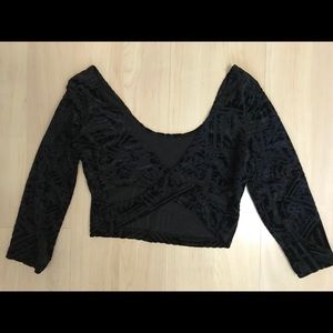 Urban outfitters velvet top